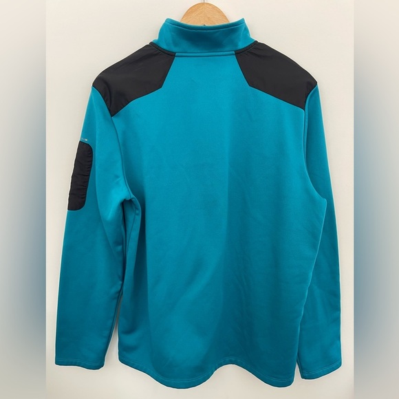 IZOD Golf Crewneck Pullover 1/4 Zip Up Sweater Men's Size M Blue - Picture 4 of 5